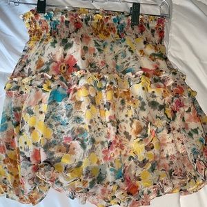 Floral mini skirt